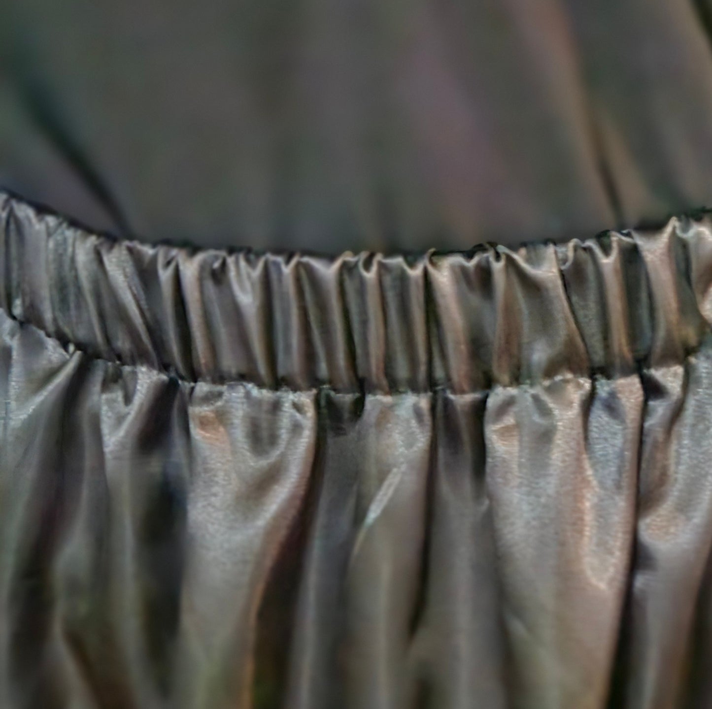 Black Satin Ribbon skirt with pockets