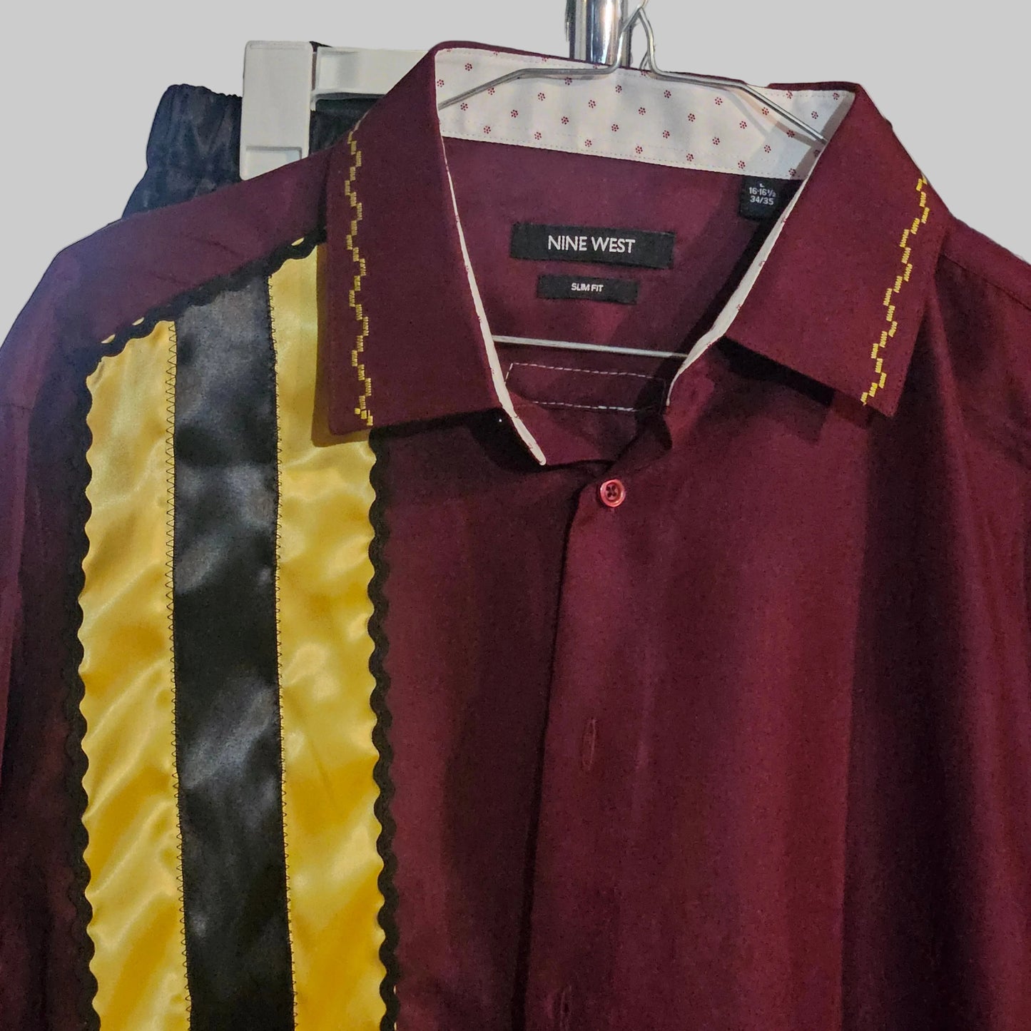 Button Down Native American made Ribbon shirt