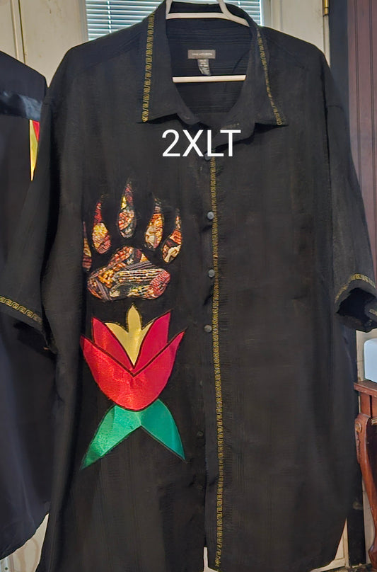 Button Down Native American Made Ribbon Shirt