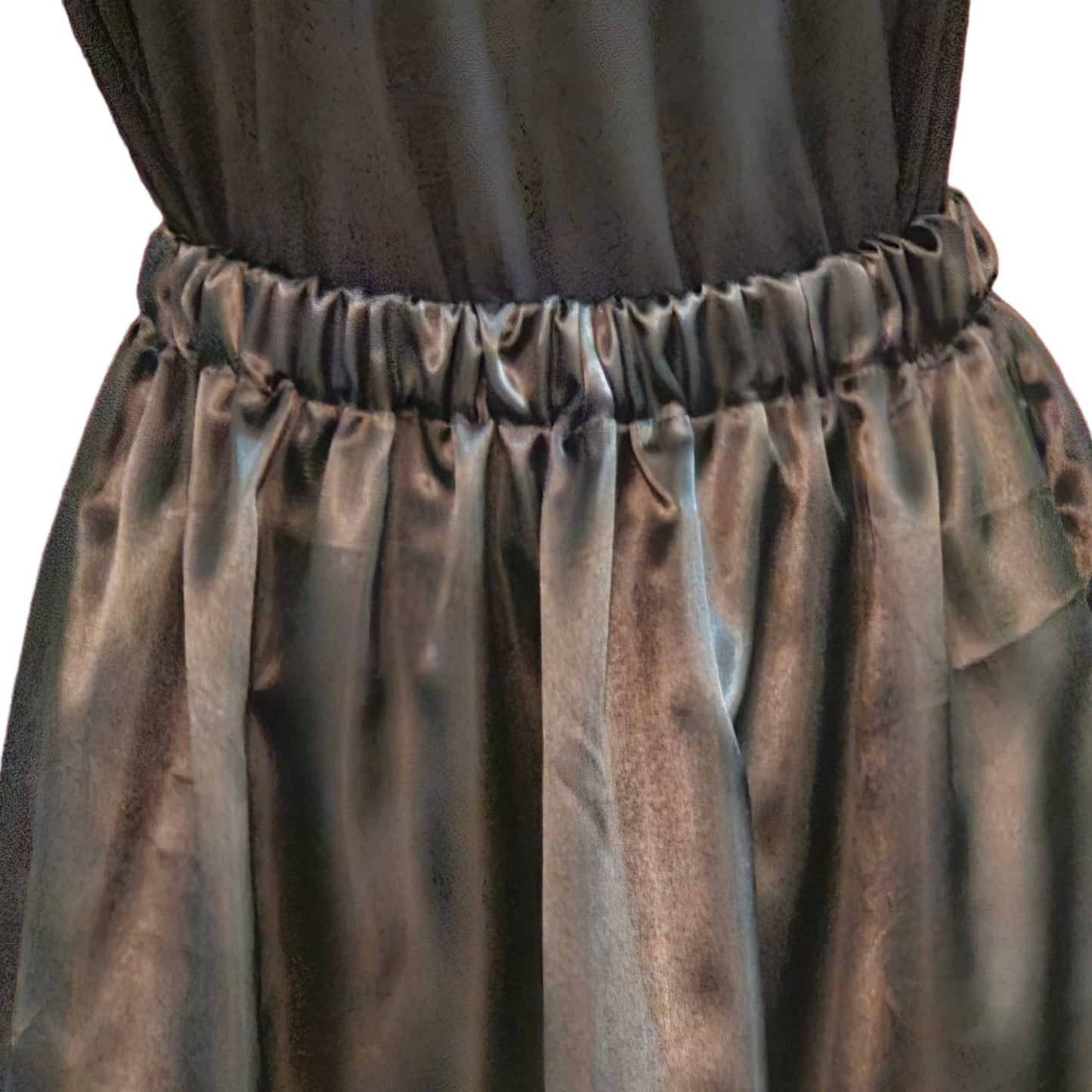 Black Satin Ribbon skirt with pockets