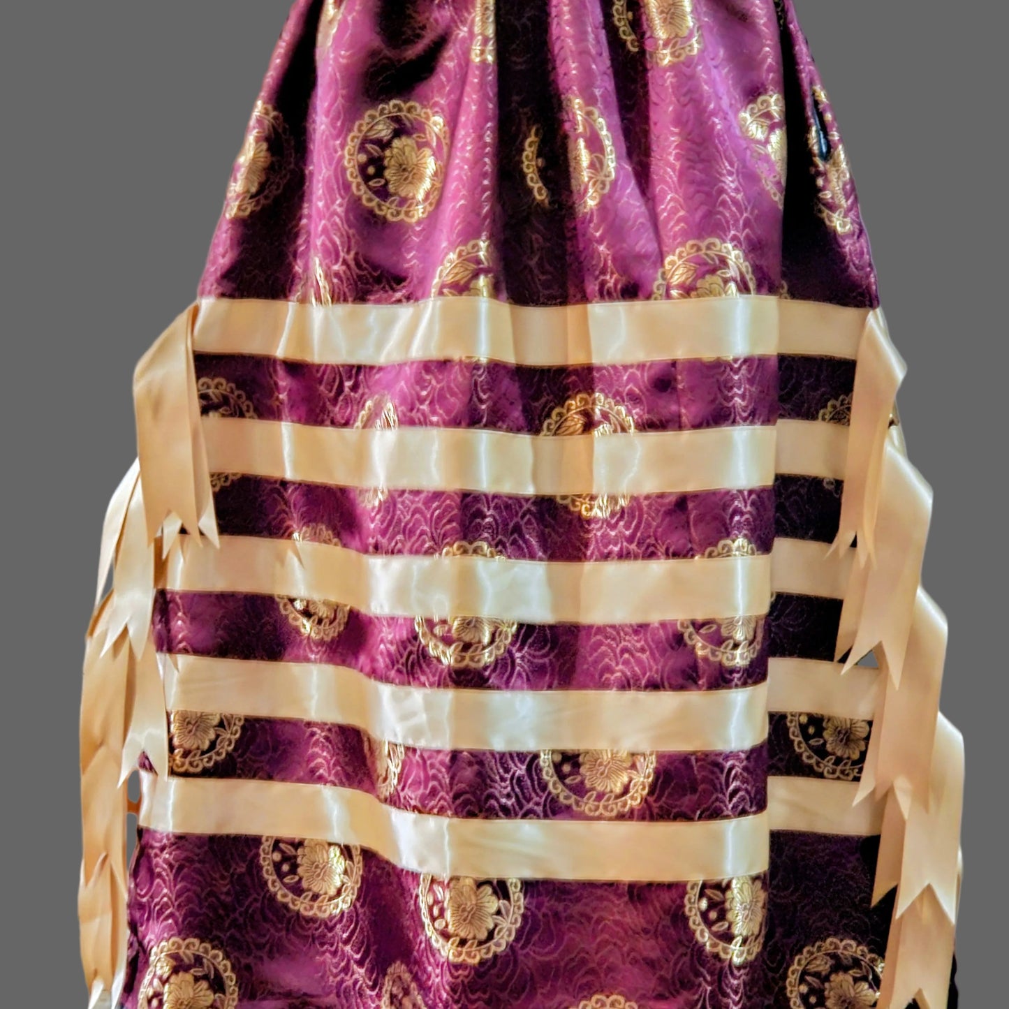 Gold on Gold Ribbon skirt with pockets