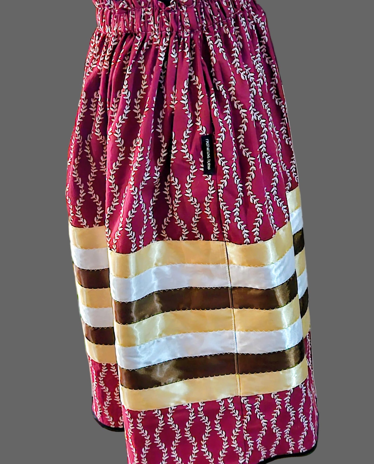 7 Generations Ribbon skirt, Classic, Traditional with pockets