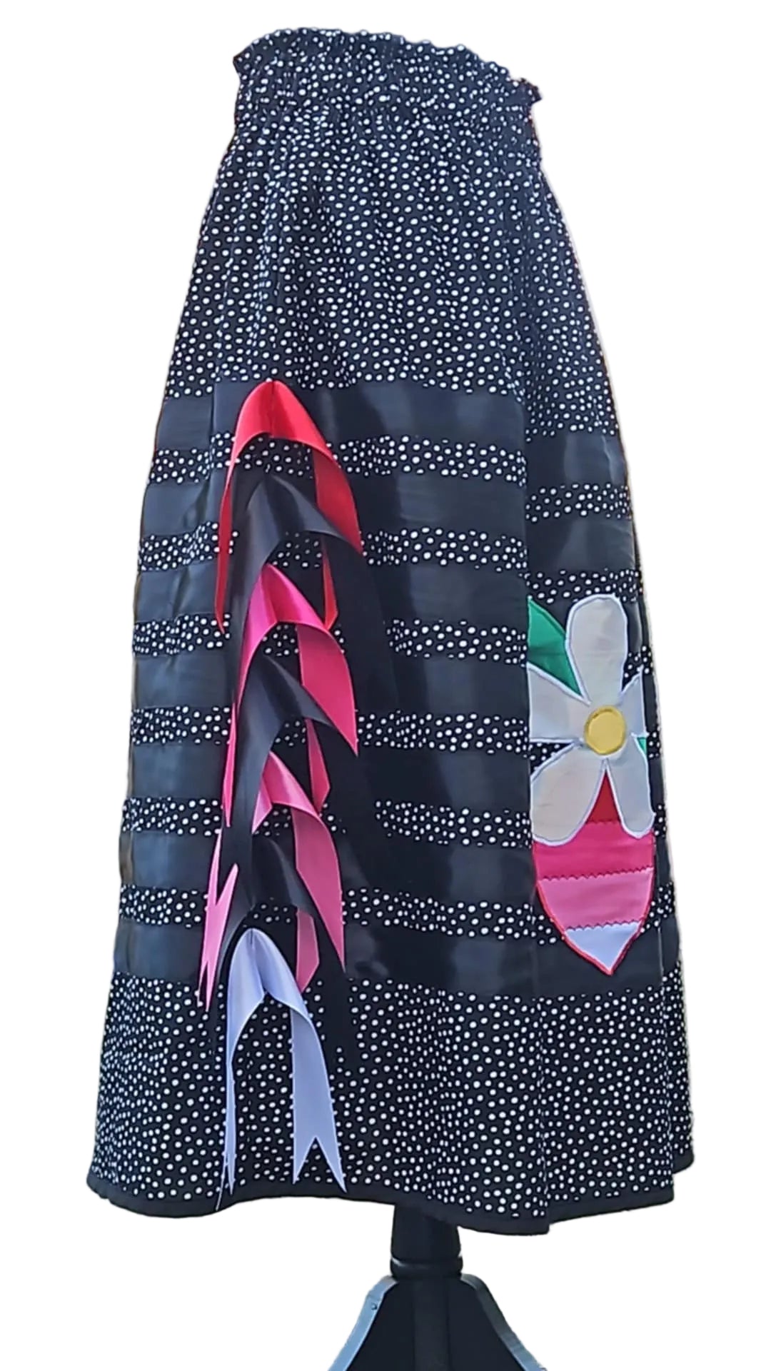 Ribbon skirt with pockets