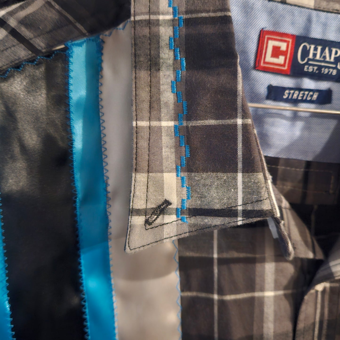Button Down Native American made Ribbon shirt