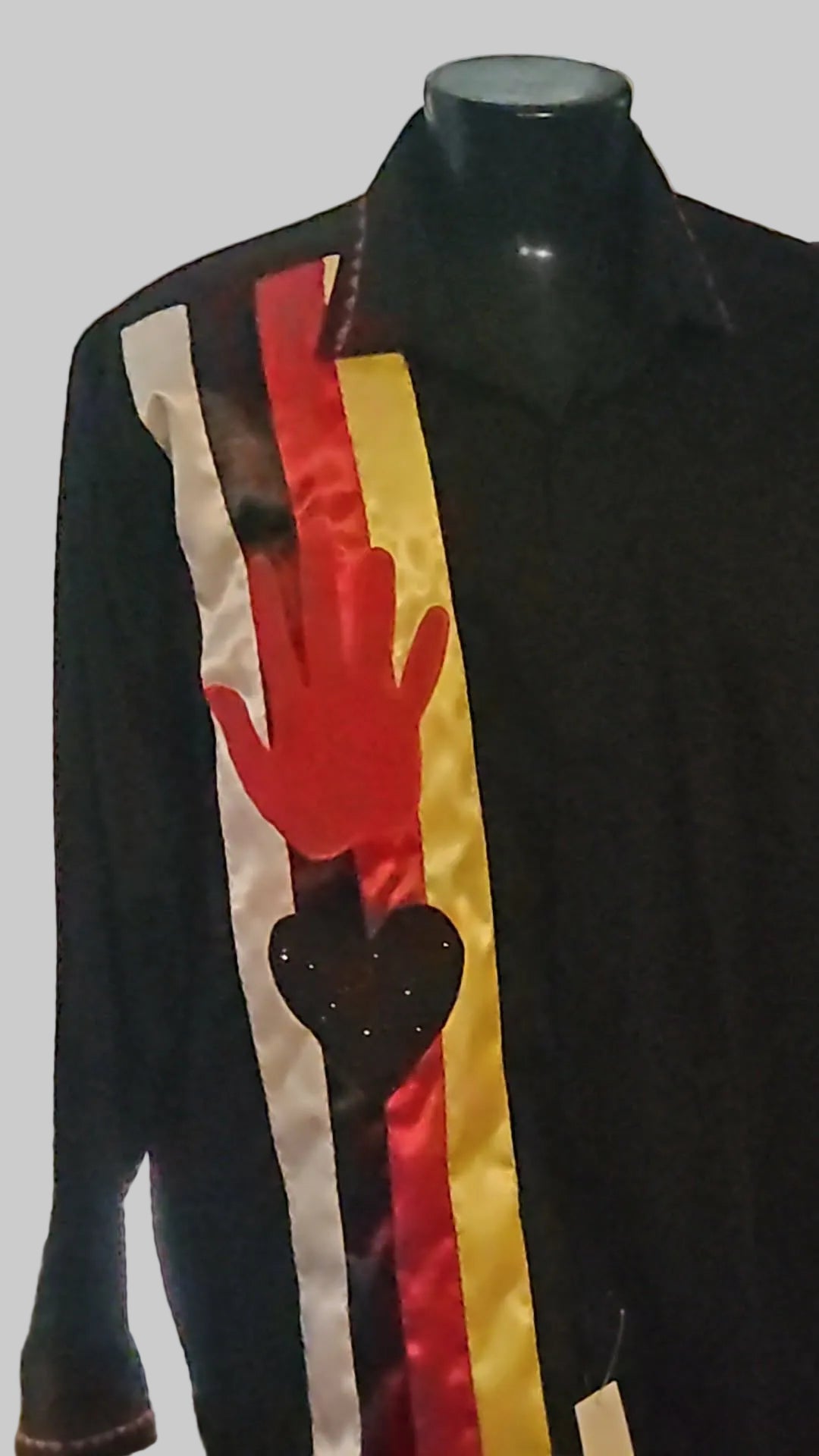MMIW awareness Button Down Ribbon shirt with applique