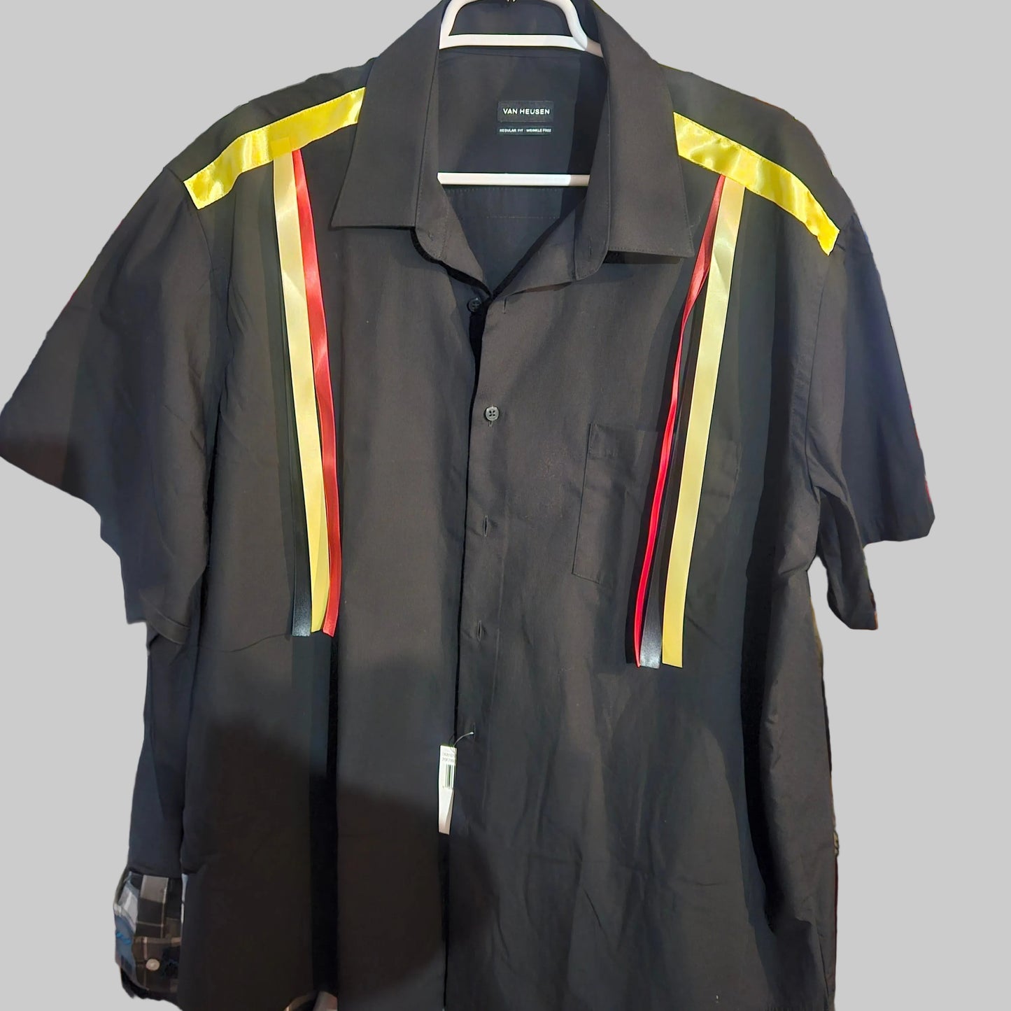 Button Down Native American made Ribbon shirt