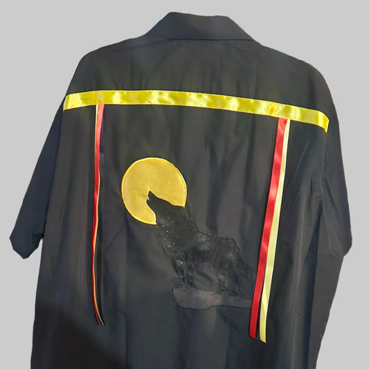 Button Down Native American made Ribbon shirt