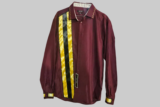 Button Down Native American made Ribbon shirt