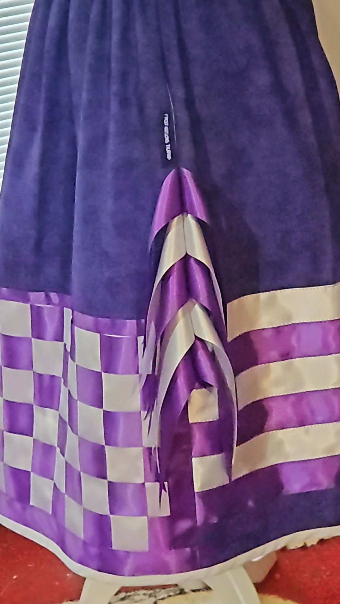 Basket woven Ribbon skirt with pockets