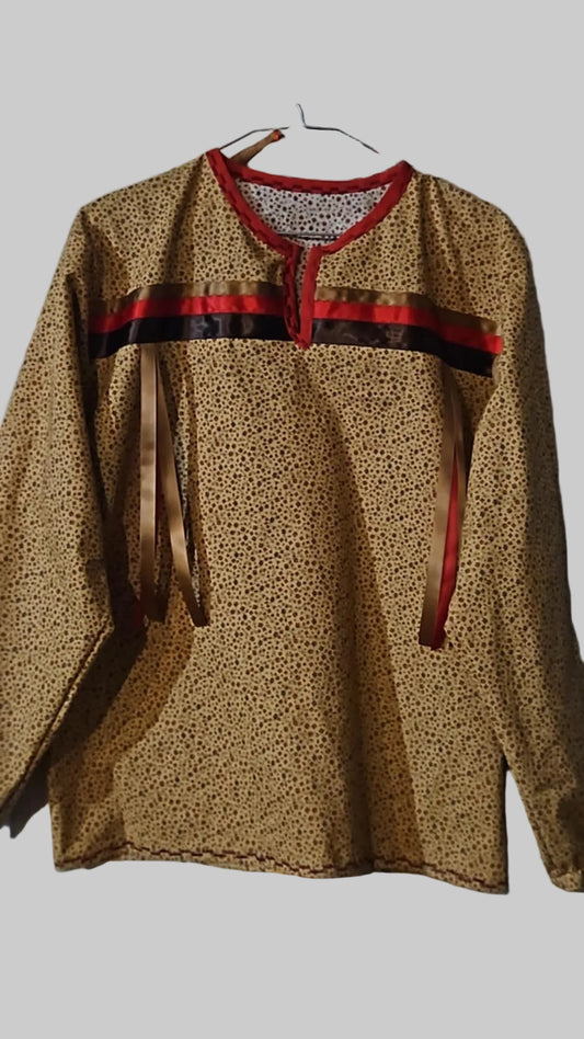 Traditional pullover youth M ribbon shirt