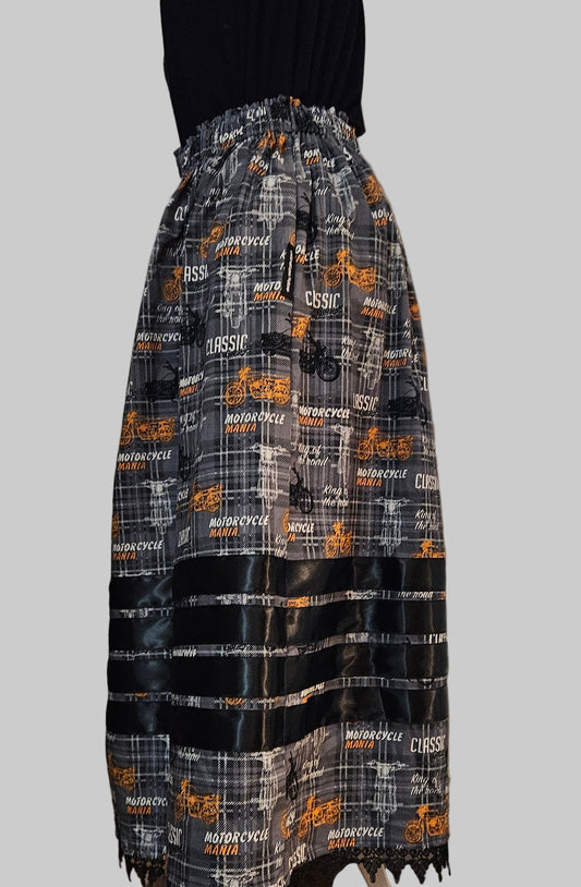Biker Ribbon skirt with pockets
