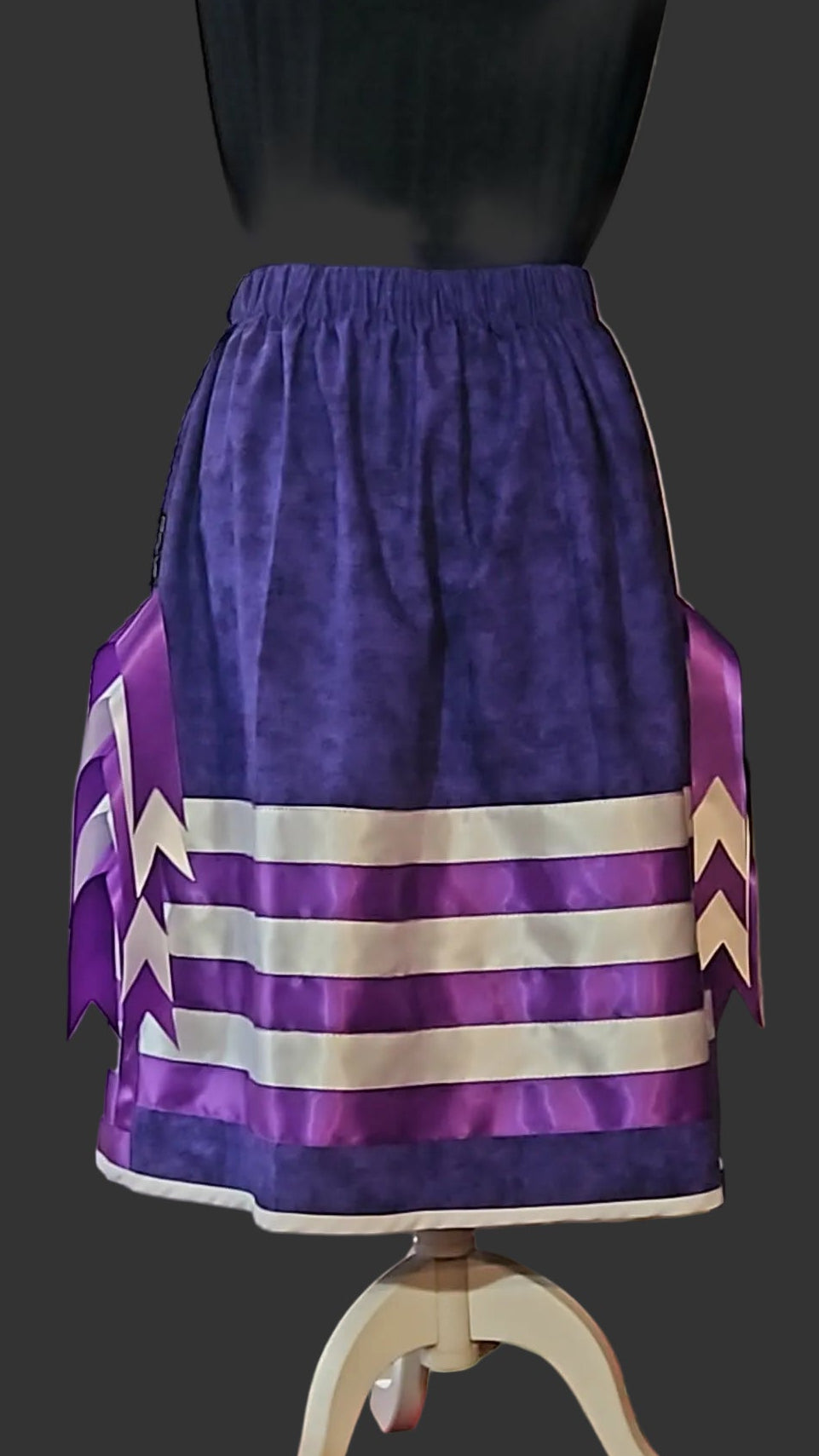 Basket woven Ribbon skirt with pockets