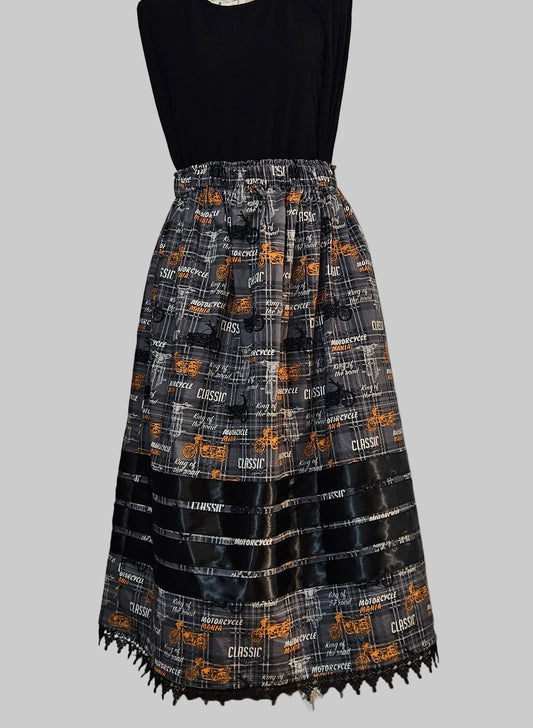 Biker Ribbon skirt with pockets
