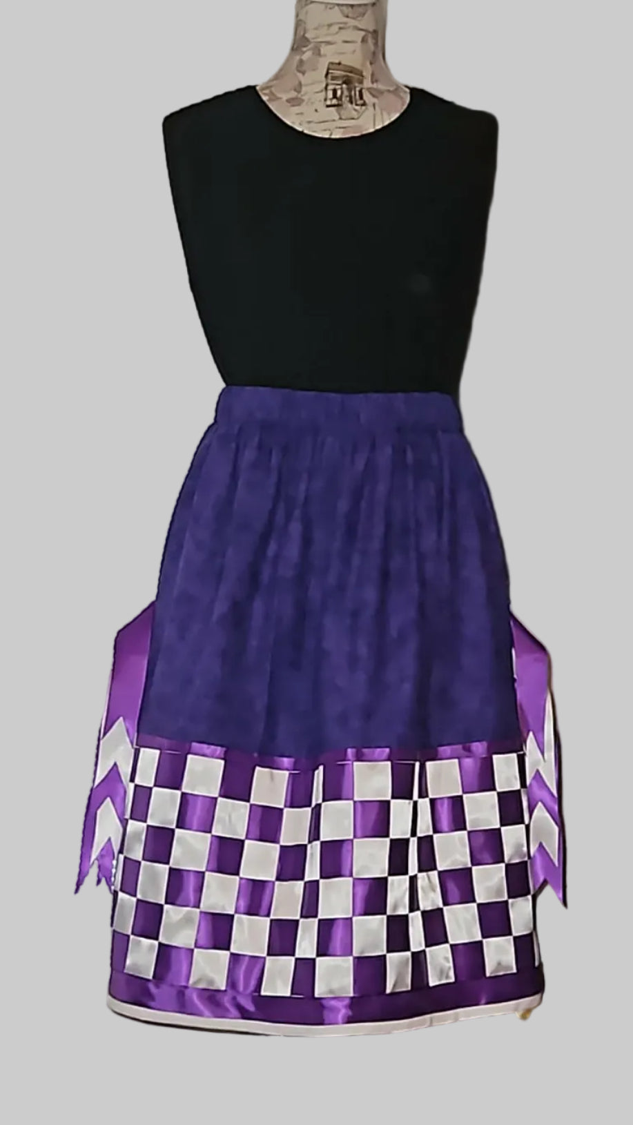 Basket woven Ribbon skirt with pockets